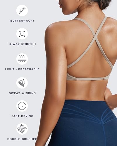 Women's Workout Sports Bras Fitness Sienna Low Impact Bra Yoga Crop Tank