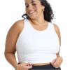 Long Line Sports Bra Women, Workout Crop Tops for Women Longline Criss Cross Gym Yoga Tops with Built in Bra
