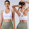 41fgsLfWwEL.jpg Adjustable Sports Bras for Women 3/4 Pack Racerback High Support Bras Padded Workout Bras Seamless Yoga Athletic Bra
