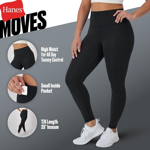 Women's Moves 7/8, Soft Moisture-Wicking Leggings with Internal Pocket, 25"