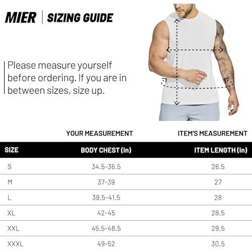 3 Pack Men's Workout Tank Tops UPF 50+ Swim Shirts Quick Dry Running Sleeveless UV Protection Muscle Tees