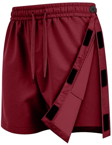 Unisex Tear Away Shorts Breakaway Athletic Shorts with Pockets Post Hip Knee Surgery Recovery Shorts for Men & Women