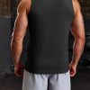 Men's Ribbed Tank Tops Knit Sleeveless Workout T Shirt Muscle Gym Fitness Tee
