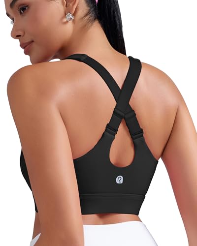 Adjustable Straps High Impact Sports Bra for Women,High Support Workout Sports Bras with Sewn in Pads