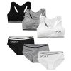 Soft Cotton Elastic Breathable Training Bra and Underwear Set for Teen Girls 8-18 Years Old