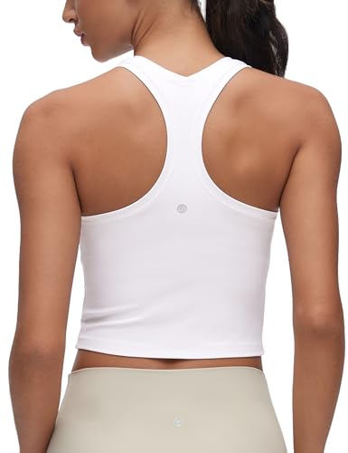 Butterluxe Scoop Neck Yoga Tank Racerback Workout Sleeveless Tops for Women Crop Athletic Tight Casual Shirts