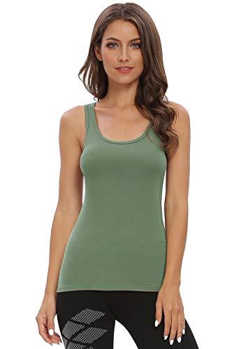 Workout Tank Tops for Women Racerback Yoga Tanks Basic Athletic Activewear-4 Packs