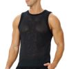 Men's Mesh Workout Tank Top Fitted Sleeveless Shirt for Casual Gym Muscle Training
