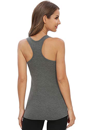 Workout Tank Tops for Women Racerback Yoga Tanks Basic Athletic Activewear-4 Packs