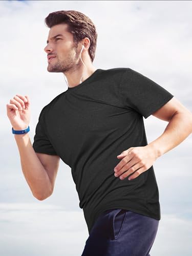 Men's Workout Shirts Short Sleeve Dry Fit Athletic T-Shirts Moisture Wicking Running Gym Active Lightweight Tee Top