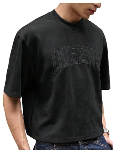 Men's Cropped T Shirt Crop Top Graphic Short Sleeve Oversized Gym Boxy Tees Workout Shirts