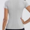 Seamless Short Sleeve Workout Shirts for Women Breathable Running Workout Tops Athletic Gym Yoga Basic Shirts