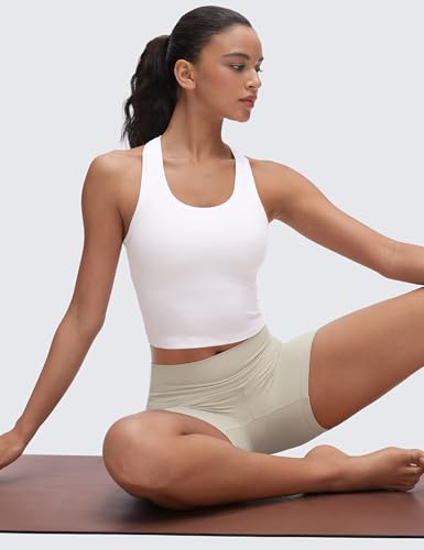 Butterluxe Scoop Neck Yoga Tank Racerback Workout Sleeveless Tops for Women Crop Athletic Tight Casual Shirts