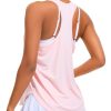 Ice Silk Workout Tank Tops for Women Quick Dry Sleeveless Loose Fit Racerback Athletic Running Shirts