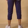 Women's Capri Pant Cropped Jogger with Side Pockets & Drawstring | Stretchable Relaxed-Fit Casual Lounge Track Pants