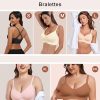 Womens Wireless Seamless Pullover Bra with Soft Support Vest No Underwire Criss Cross Back T Shirt Bra