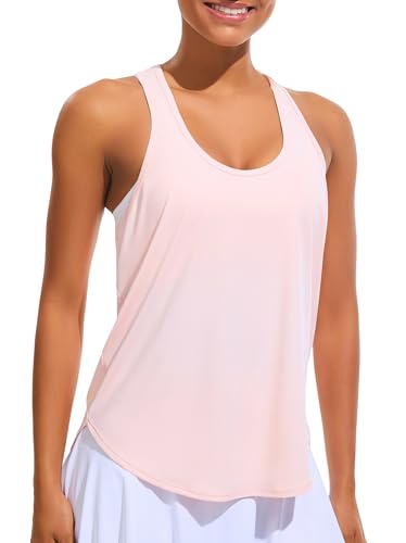 Ice Silk Workout Tank Tops for Women Quick Dry Sleeveless Loose Fit Racerback Athletic Running Shirts