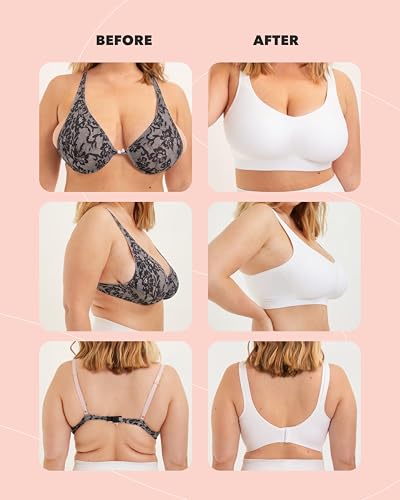 41n70y1qp0L.jpg Bras for Women - Bras for Women no Underwire, Bralettes for Women Plus Size, Wireless Push up Bra