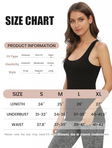Workout Tank Tops for Women Racerback Yoga Tanks Basic Athletic Activewear-4 Packs