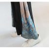 Mens Wide Leg Palazzo Pants Elastic Waist Yoga Painting Patch Slack