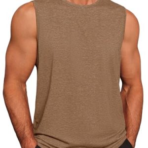 Mens Workout Tank Tops Sleeveless Gym Muscle Athletic T Shirts Casual Summer Beach Tops