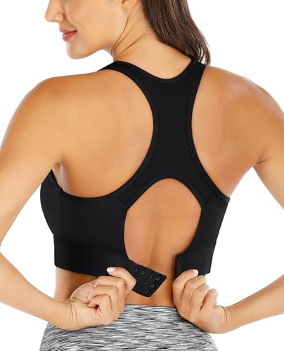Sports Bras for Women High Support High Impact Sports Bras for Women Large Bust Push up Racerback Workout Running Bra