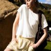 Women's Open Back Workout Top - Short Sleeve Yoga Crop Shirt, Loose Yoga Gym Crop Top