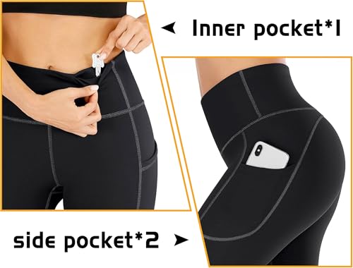 High Waisted Yoga Pants for Women with Pockets Capri Leggings for Women Workout Leggings for Women Yoga Capris