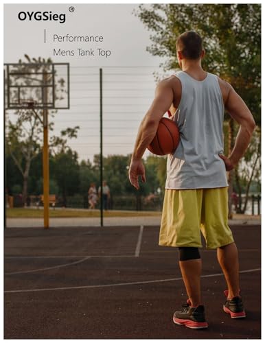 6 Pack Men's Quick Dry Workout Tank Tops Breathable Gym Sleeveless Muscle Shirts for Active Men