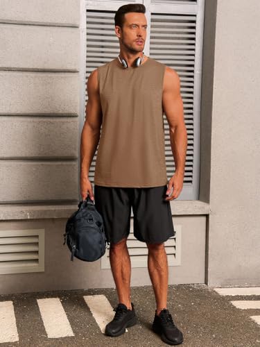 Mens Workout Tank Tops Sleeveless Gym Muscle Athletic T Shirts Casual Summer Beach Tops