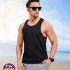 Mens Workout Tank Top UPF 80+ Y-Back Muscle Shirts Quick Dry Sleeveless Tee Shirt for Swim Beach Gym Athletic
