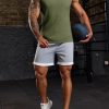 Men's Ribbed Tank Tops Knit Sleeveless Workout T Shirt Muscle Gym Fitness Tee