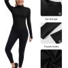 41vldoESIuL.jpg Womens Workout Tops Long Sleeve Quarter Zip Pullover Quick Dry Golf Shirt Athletic Slim Fit Crop Yoga Gym Tops