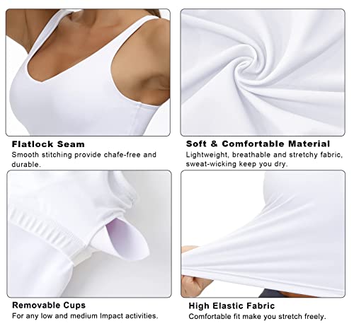 Womens' Sports Bra Longline Wirefree Padded with Medium Support