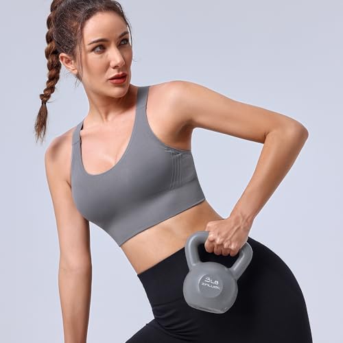 41wADE3fsL.jpg Adjustable Sports Bras for Women 3/4 Pack Racerback High Support Bras Padded Workout Bras Seamless Yoga Athletic Bra