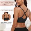 Womens Wireless Seamless Pullover Bra with Soft Support Vest No Underwire Criss Cross Back T Shirt Bra
