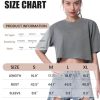 41wQKYxnM0L.jpg 4-Pack Women's Cotton Crop T-Shirts Short Sleeve Solid Cropped Athletic Top Round Neck Casual Workout Yoga Tees