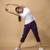 Women's Capri Pant Cropped Jogger with Side Pockets & Drawstring | Stretchable Relaxed-Fit Casual Lounge Track Pants