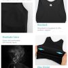 Sports Bras for Women High Impact Seamless Ribbed Longline High Neck Workout Crop Tank Tops Padded
