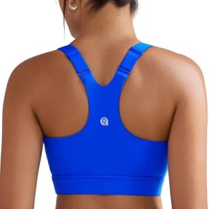 Sports Bra for Women,Adjustable Straps Molded Cup High Impact Sports Bra with Sewn in Pads