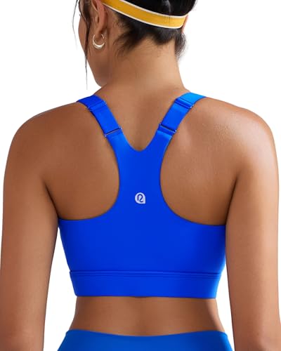 Sports Bra for Women,Adjustable Straps Molded Cup High Impact Sports Bra with Sewn in Pads