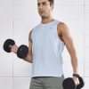 Mens Tank Top Workout Running Shirts Sleeveless Quick Dry Muscle Shirts Athletic Gym Vest