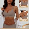 Wireless T Shirt Bra Seamless Push Up Bralette Full Coverage V Neck Comfortable Bras for Women