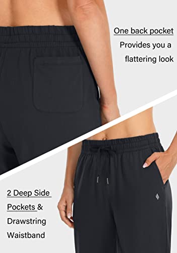 Women's Cotton Sweatpants Yoga Lounge Casual Pants Open Bottom Sweat Pants for Women with Pockets