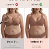 Womens Deep V Bras Wireless Comfortable Bra Supportive No Underwire Bras Tshirt Push Up Bralettes Plunge Seamless Bra