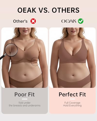 Womens Deep V Bras Wireless Comfortable Bra Supportive No Underwire Bras Tshirt Push Up Bralettes Plunge Seamless Bra
