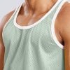 Men's Mesh Basketball Tank Top Workout Gym T-Shirts Sleeveless Training Shirt