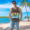 Mens Beach Tank Tops Sleeveless Shirts for Men Summer Hawaiian Graphic Mens Tank Top Workout Gym Shirts Palm Tree Tops