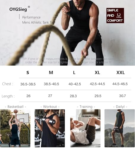 6 Pack Men's Quick Dry Workout Tank Tops Breathable Gym Sleeveless Muscle Shirts for Active Men
