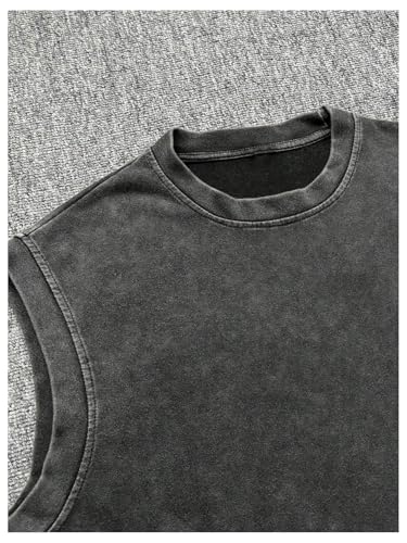 Vintage T Shirts for Men Graphic Y2K Gym Shirts Letter Sleeveless Loose Washed Tank Tops